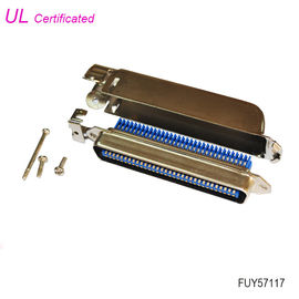 Verbindungsstück Pin Male Centronics IDC Amphenol 2.16mm Neigungs-64 mit Seiteneintrittsmetallabdeckung