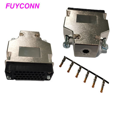 180 Degree Plastic Housing V.35 Router Connector Male Crimping Type