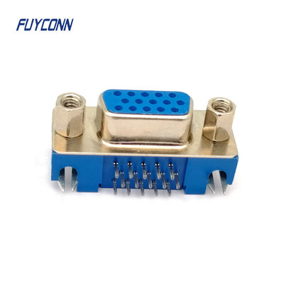 15-Pin-Hochdichte-D-Sub-Anschlüsse Richtigwinkel-PCB-Frauen-HD-DB-Anschluss