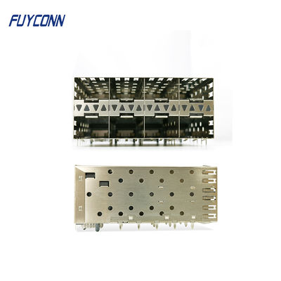 2x4 Port Female SFP Connector 160 Pin with Light Pipe