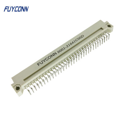 64P Richtigwinkel-PCB DIN 41612 Steckverbinder, 2 Reihen männlicher Eurocard-Steckverbinder