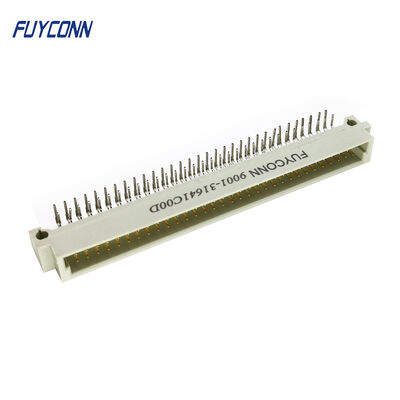 64P Richtigwinkel-PCB DIN 41612 Steckverbinder, 2 Reihen männlicher Eurocard-Steckverbinder