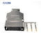 1 - 34 Pin Male Crimping V.35 Router Connector With Shield Shell 180 degree plastic cover