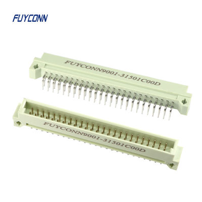 64P Richtigwinkel-PCB DIN 41612 Steckverbinder, 2 Reihen männlicher Eurocard-Steckverbinder