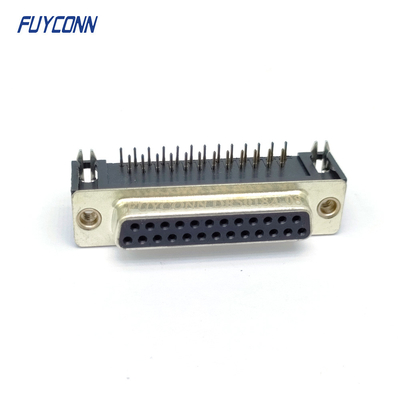 weibliches Verbindungsstück DB-25pin rechtwinkliges Verbindungsstück PWBs D-SUB (8.08mm)