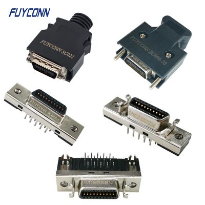 PBT Isolierung SCSI MDR-Anschluss Weiblich / Männlich 1,27 mm Pitch 20pin