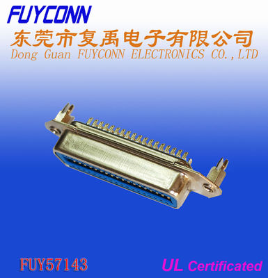 weibliche Art des 14 24 36 50 Pin Champ Solder Stiftcentronics-Verbindungsstücks mit Brettverschluß
