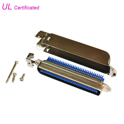 90 verstopfen männliches Verbindungsstück Pin Amphenols IDC des Grad-64 32 Paare mit 90-Grad-Metallabdeckung