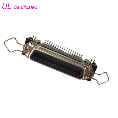 14 24 36 50 Pin Centronic rechtwinkliges weibliches Behälter-Verbindungsstück PWBs mit Kautions-Clip und Brett-Verschluss