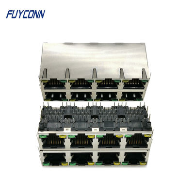Phosphor-Bronze 2x4 8 trägt 64 Pin Female PWB RJ45 Jack Connector