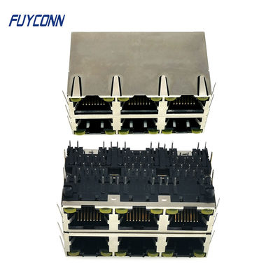 2x3 6 trägt weibliches Verbindungsstück RJ45 PWB 48 Pin Modular Jack Connector